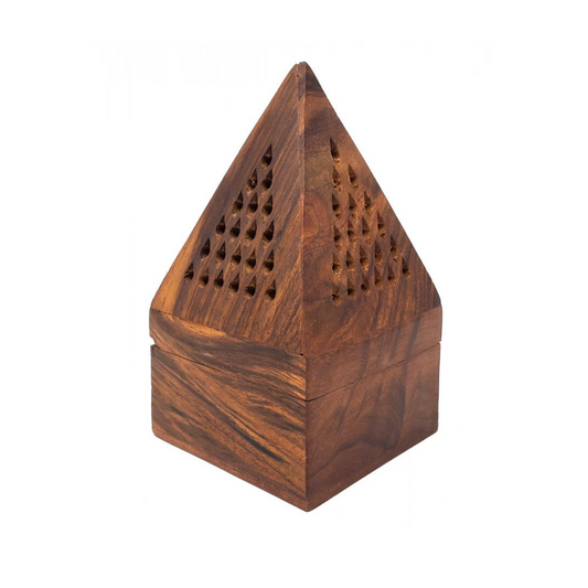 Wooden Temple Incense Cone Burner